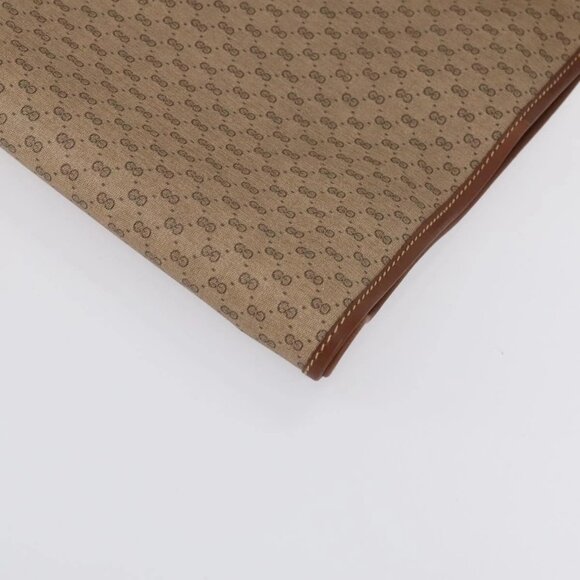 GUCCI Micro GG Supreme Garment Cover PVC Beige Gold Auth gh944 - Picture 3 of 16